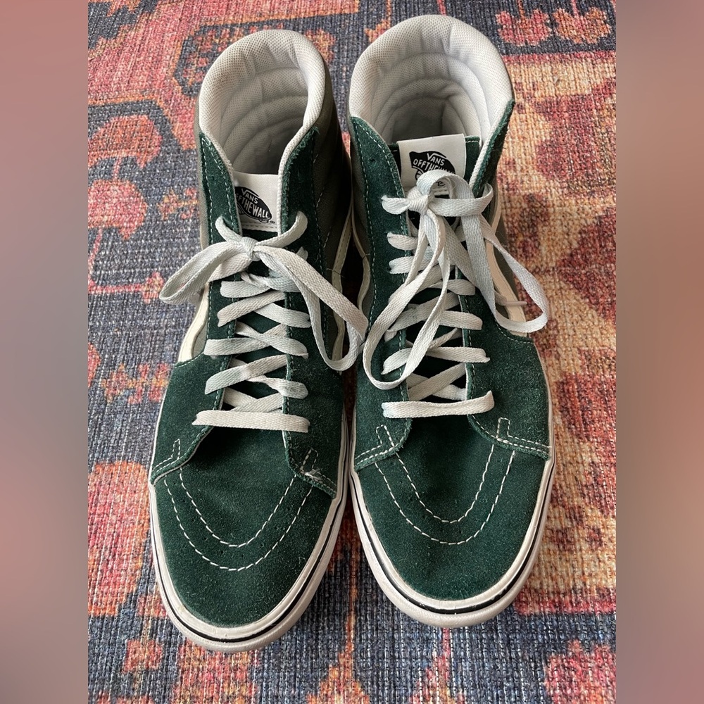 Vans, Green suede Hightop, Skater Shoe, Mens size 11